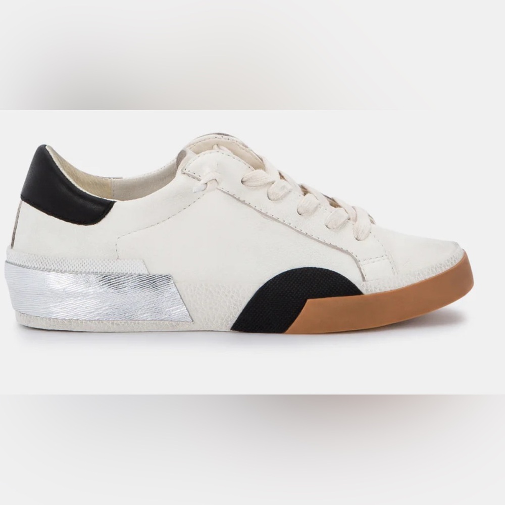 Dolce Vita White and Black Sneakers
